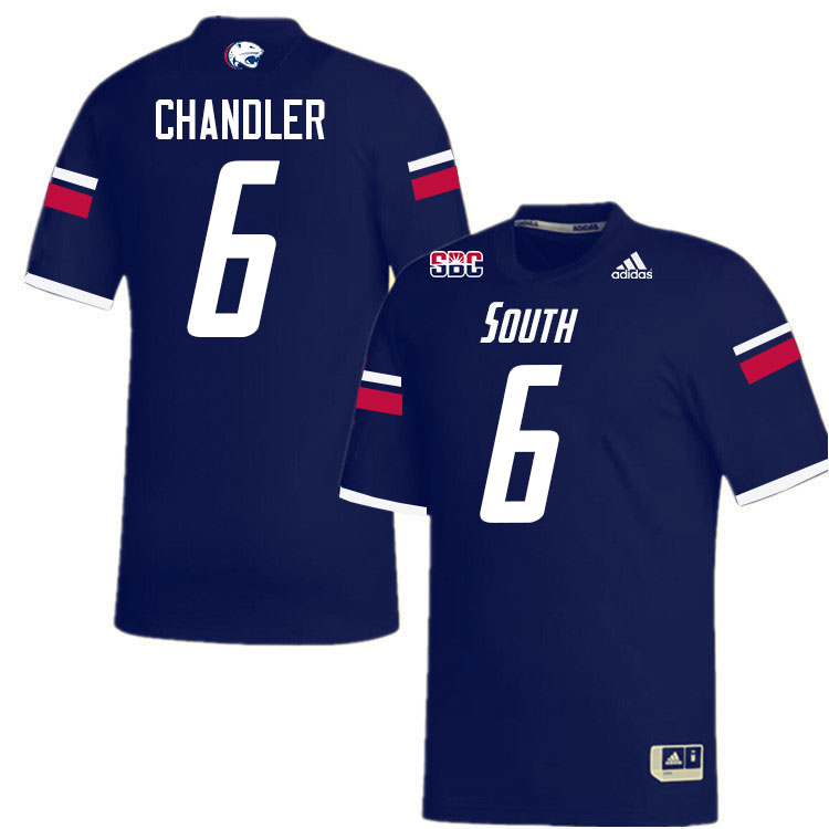 #6 Nehemiah Chandler South Alabama Jaguars Jerseys,College Football Uniforms,Apparels Stitched-Navy #6 Nehemiah Chandler South Alabama Jaguars Jerseys,College Football Uniforms,Apparels Stitched-Navy